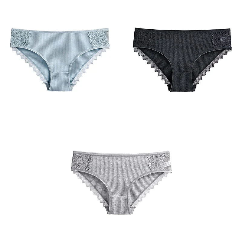 3 Pcs Cotton Women's Panties Lace Underwear High Quality Soft Breathable Female Briefs Underwear For Woman Lingerie New BANNIROU - Image 12