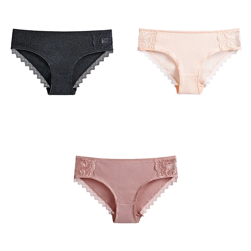 3 Pcs Cotton Women's Panties Lace Underwear High Quality Soft Breathable Female Briefs Underwear For Woman Lingerie New BANNIROU - Image 16
