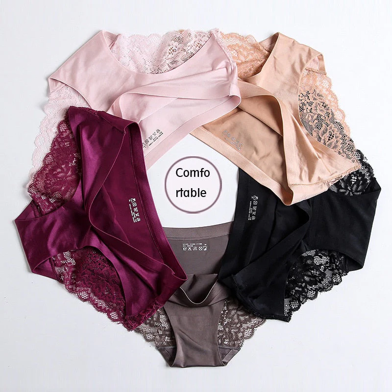 7Pcs Women's Pants exy Panties 2022 Women's Iace lingerie Solid Color Seamless briefs Mid-Rise Briefs Woman cotton underwear - Image 12