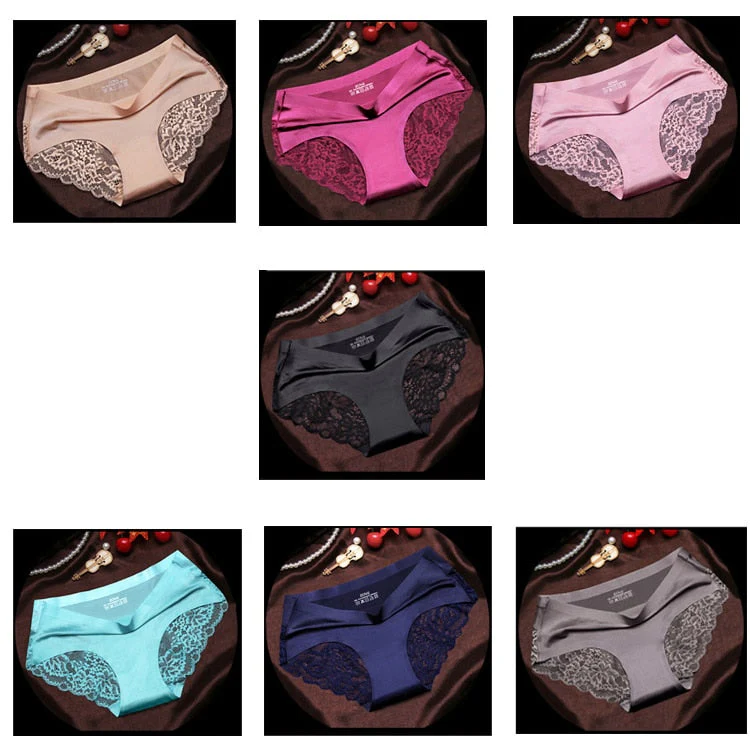 7Pcs Women's Pants exy Panties 2022 Women's Iace lingerie Solid Color Seamless briefs Mid-Rise Briefs Woman cotton underwear - Image 5
