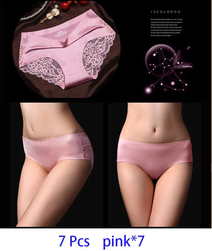7Pcs Women's Pants exy Panties 2022 Women's Iace lingerie Solid Color Seamless briefs Mid-Rise Briefs Woman cotton underwear - Image 6