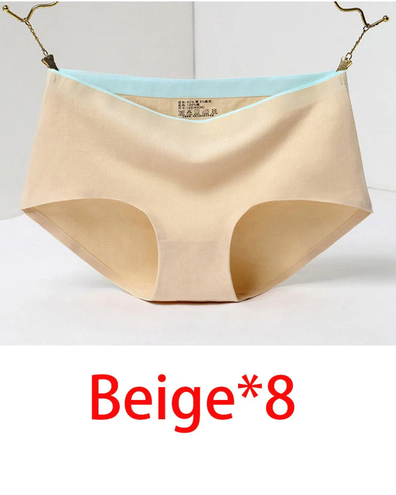 8Pcs Briefs for Women fashion sexy woman panties Solid seamless underpants  cpanties for women cotton underwear girl knickers - Image 12
