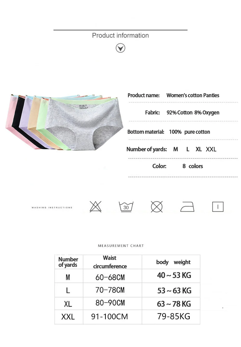 8Pcs Briefs for Women fashion sexy woman panties Solid seamless underpants  cpanties for women cotton underwear girl knickers - Image 17