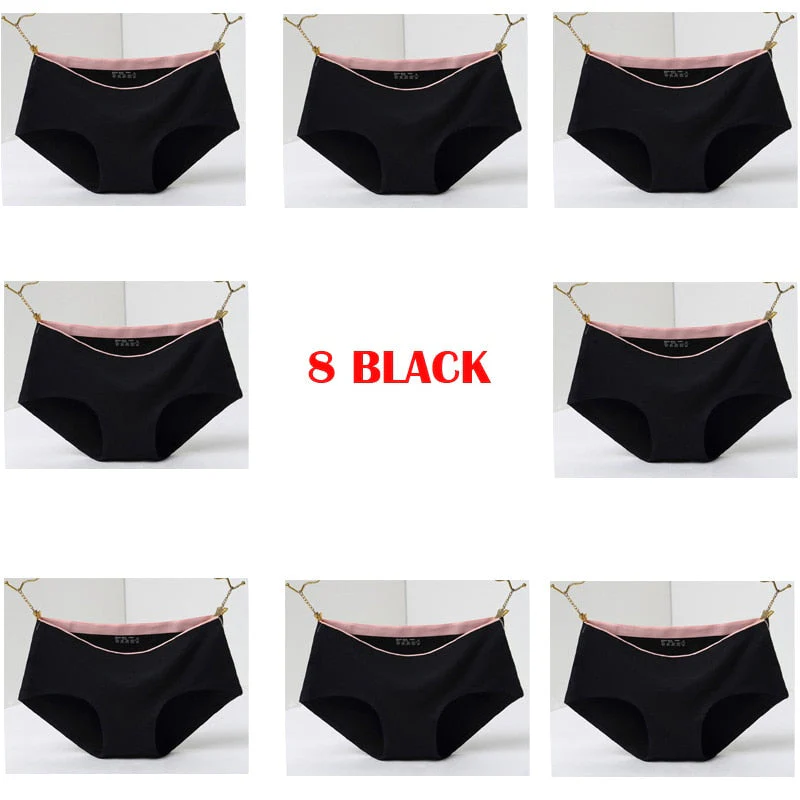8Pcs Briefs for Women fashion sexy woman panties Solid seamless underpants  cpanties for women cotton underwear girl knickers - Image 2