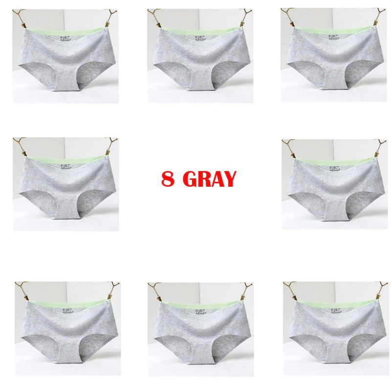 8Pcs Briefs for Women fashion sexy woman panties Solid seamless underpants  cpanties for women cotton underwear girl knickers - Image 4