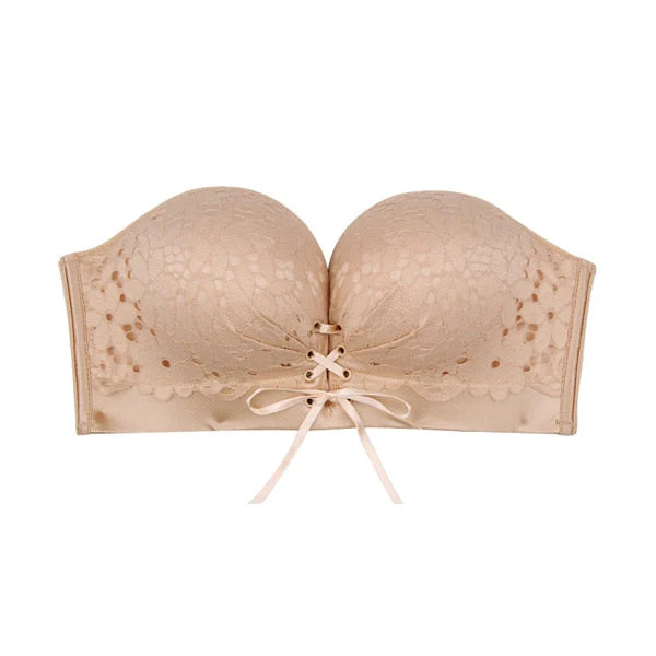 Lace Women Strapless Bra For Dress Wireless Super Push Up Invisible Backless Bra Small Breast Sexy Brassiere Seamless Bralette - Image 4