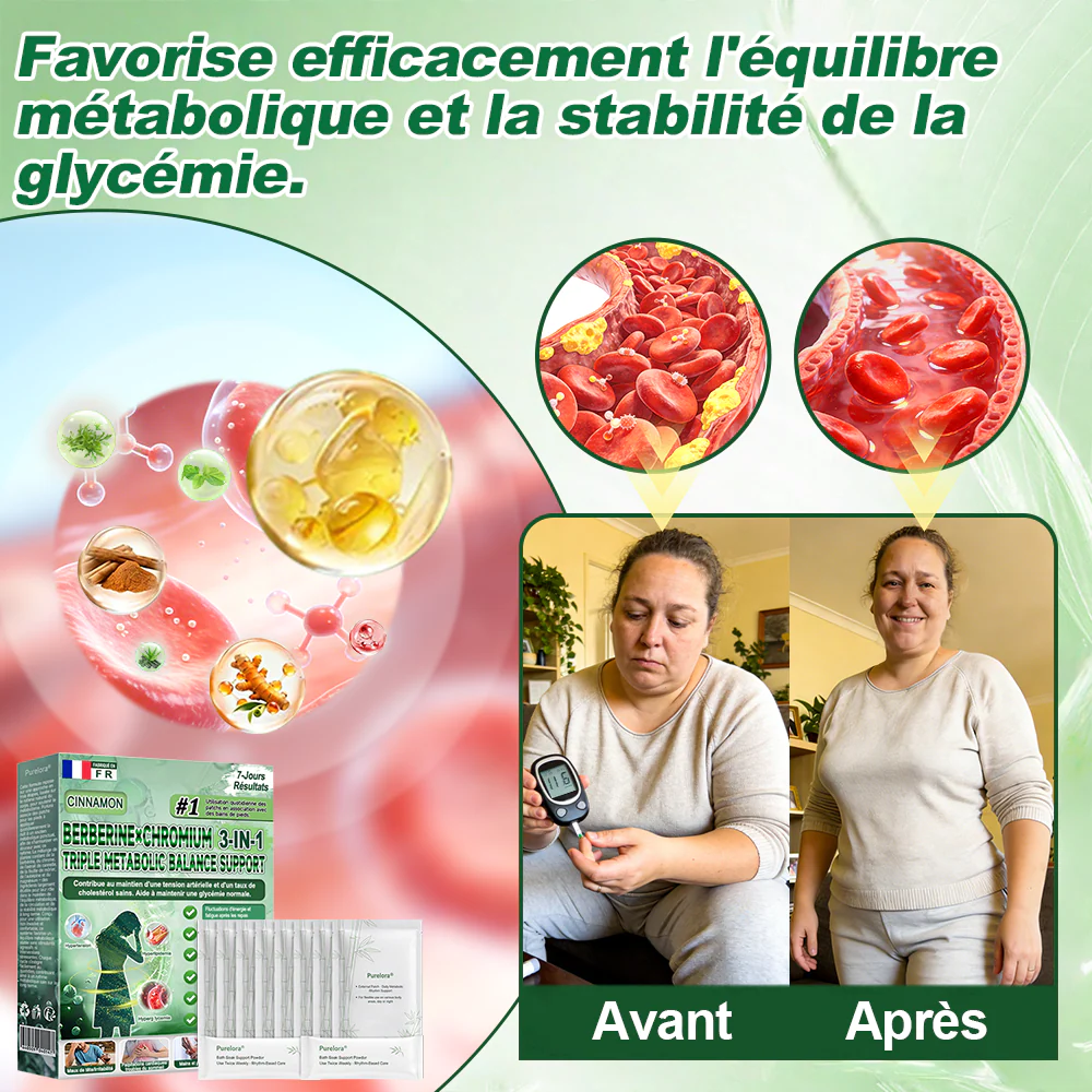 Purelora® Berberine × Chromium Complete Metabolic Rhythm Kit (🌀 Patch externe quotidien + Poudre de soutien métabolique hebdomadaire) ✅ Pour l’équilibre métabolique, le soutien de la glycémie, la circulation et la santé métabolique globale - Image 7