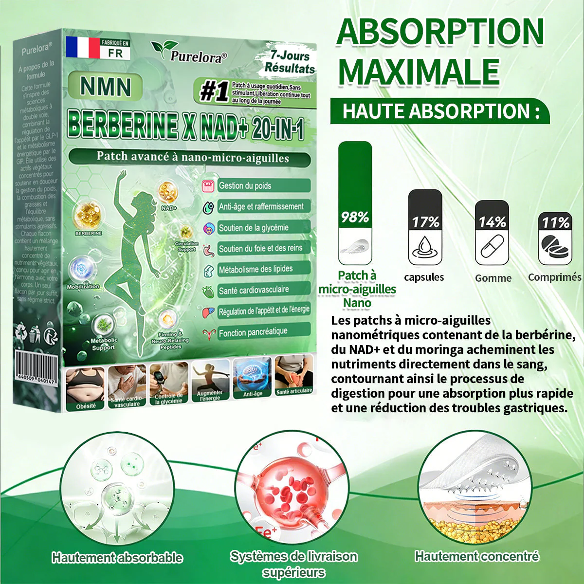 💖Pharmacie en ligne française🇫🇷 p𝒖𝒓𝒆𝒍𝒐𝒓𝒂® NAD × 𝑬𝑮𝑪𝑮 20-𝒆𝒏-𝟏 𝐏𝐚𝙩𝙘𝙝 𝙈𝙞𝙘𝙧𝙤𝙣é𝙚𝒅𝒍𝒆 𝑨𝒗𝒂𝐧𝐜é 𝙉𝙖𝒏𝒐 (𝐔𝐧𝐞 𝐬𝐞𝐮𝐥𝐞 𝐟𝐨𝐢𝐬 𝐩𝐚𝐫 𝐣𝐨𝐮𝐫, 𝐜𝐡𝐚𝐧𝐠𝐞𝐦𝐞𝐧𝐭𝐬 𝐯𝐢𝐬𝐢𝐛𝐥𝐞𝐬 𝐞𝐧 𝟕 𝐣𝐨𝐮𝐫𝐬) ✅𝐏𝐨𝐮𝐫 𝐥’𝐨𝐛é𝐬𝐢𝐭é, 🅟🅔🅐🅤 🅡🅔🅛â🅒🅗é🅔,𝐝𝐢𝐚𝐛è𝐭𝐞, 𝐚𝐩𝐧é𝐞 𝐝𝐮 𝐬𝐨𝐦𝐦𝐞𝐢𝐥, 𝐩𝐫𝐨𝐛𝐥è𝐦𝐞𝐬 𝐚𝐫𝐭𝐢𝐜𝐮𝐥𝐚𝐢𝐫𝐞𝐬, 𝐞𝐭 𝐛𝐢𝐞𝐧 𝐩𝐥𝐮𝐬 - Image 8