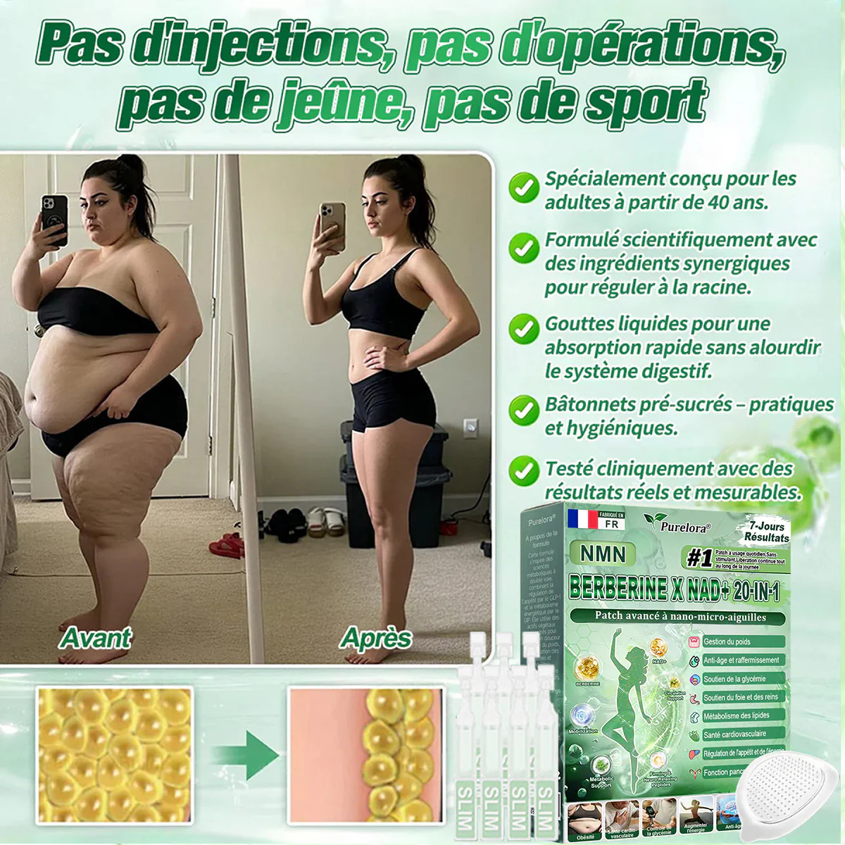 🇫🇷Pharmacie en ligne française💖 p𝒖𝒓𝒆𝒍𝒐𝒓𝒂® NAD × 𝑬𝑮𝑪𝑮 20-𝒆𝒏-𝟏 𝐏𝐚𝙩𝙘𝙝 𝙈𝙞𝙘𝙧𝙤𝙣é𝙚𝒅𝒍𝒆 𝑨𝒗𝒂𝐧𝐜é 𝙉𝙖𝒏𝒐 (𝐔𝐧𝐞 𝐬𝐞𝐮𝐥𝐞 𝐟𝐨𝐢𝐬 𝐩𝐚𝐫 𝐣𝐨𝐮𝐫, 𝐜𝐡𝐚𝐧𝐠𝐞𝐦𝐞𝐧𝐭𝐬 𝐯𝐢𝐬𝐢𝐛𝐥𝐞𝐬 𝐞𝐧 𝟕 𝐣𝐨𝐮𝐫𝐬) ✅𝐏𝐨𝐮𝐫 𝐥’𝐨𝐛é𝐬𝐢𝐭é, 🅟🅔🅐🅤 🅡🅔🅛â🅒🅗é🅔,𝐝𝐢𝐚𝐛è𝐭𝐞, 𝐚𝐩𝐧é𝐞 𝐝𝐮 𝐬𝐨𝐦𝐦𝐞𝐢𝐥, 𝐩𝐫𝐨𝐛𝐥è𝐦𝐞𝐬 𝐚𝐫𝐭𝐢𝐜𝐮𝐥𝐚𝐢𝐫𝐞𝐬, 𝐞𝐭 𝐛𝐢𝐞𝐧 𝐩𝐥𝐮𝐬 - Image 10