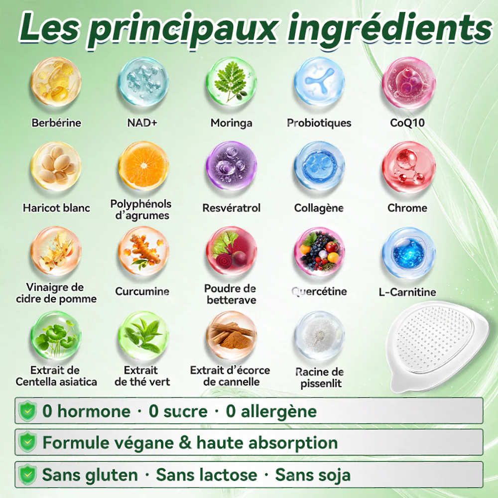 🇫🇷 Nouveauté 2026丨 Purelora® Moringa Berbérine x NAD+ Patch Nano-Microneedle 10-en-1 Une application par jour, changements visibles dès 7 jours. Pour accompagner la gestion du poids et le bien-être global. - Image 4
