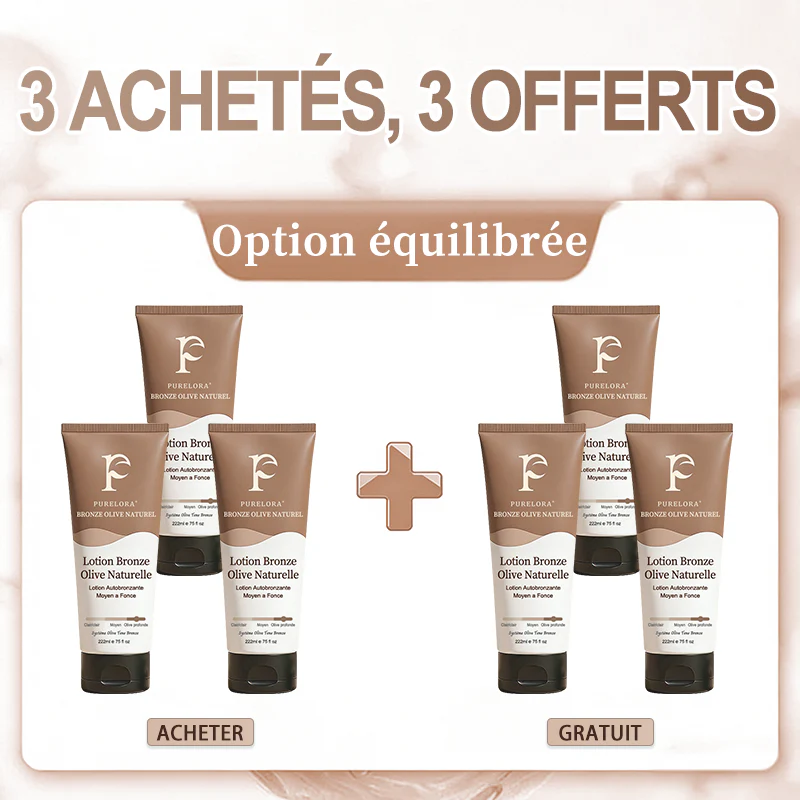 🇫🇷Purelora® Natural Olive Bronze Self Tanner Lotion Corps – Éclat progressif sans soleil, application uniforme, sans sous-ton orangé, hydratation intense, végan et cruelty-free - Image 14