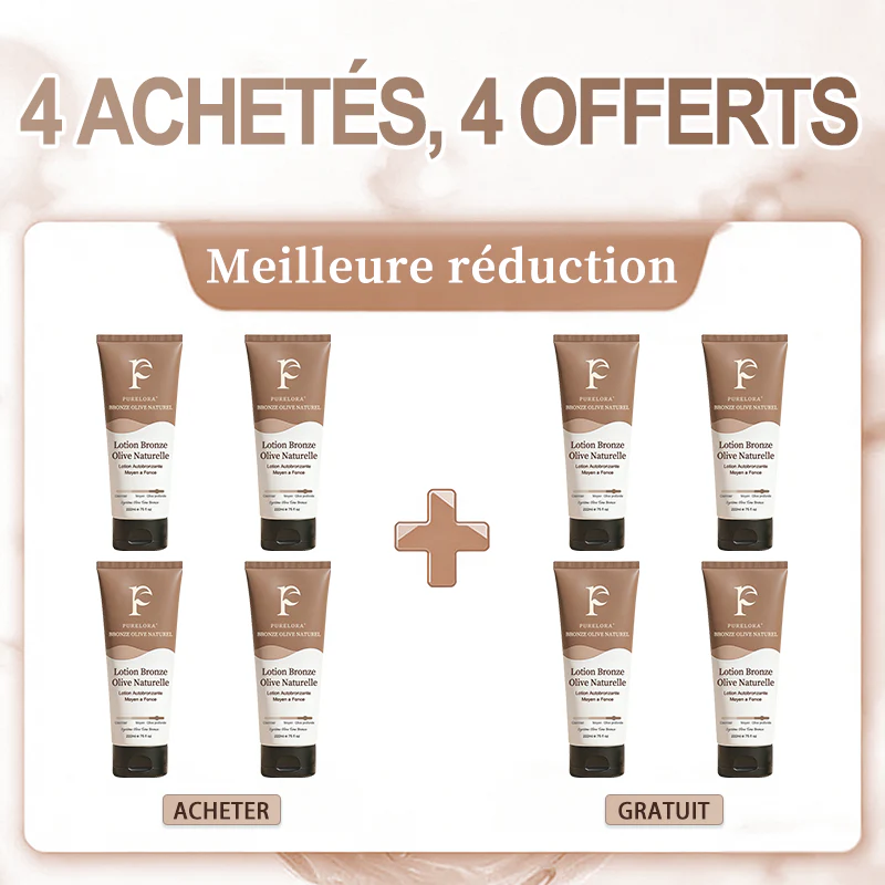 🇫🇷Purelora® Natural Olive Bronze Self Tanner Lotion Corps – Éclat progressif sans soleil, application uniforme, sans sous-ton orangé, hydratation intense, végan et cruelty-free - Image 15