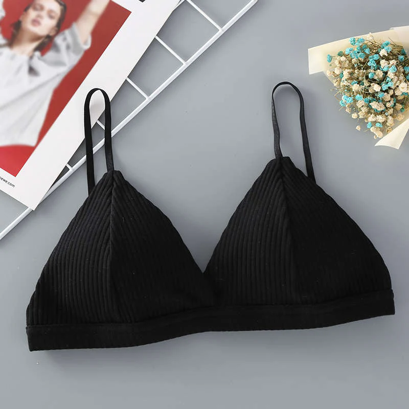 Sexy Women's Bra Sexy Lingerie Triangle Cup Threaded Cotton Bralettes Comfortable Brassie Female Seamless Underwear - Image 5