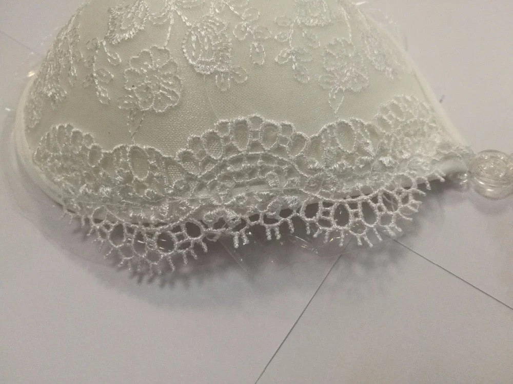 White Lace Embroidery Bra Super Push Up Silicone Bralette Backless Strapless Invisible  Pushup Sticky Bras for Women Wedding - Image 4