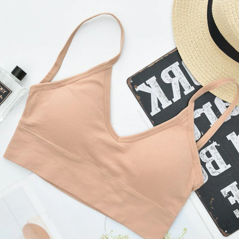 Women Sexy Crop Tops Tube Top Female Streetwear Sleeveless Camis Seamless Sports Lingerie Tee Bra Crop Top Bandeau Top Tank - Image 21